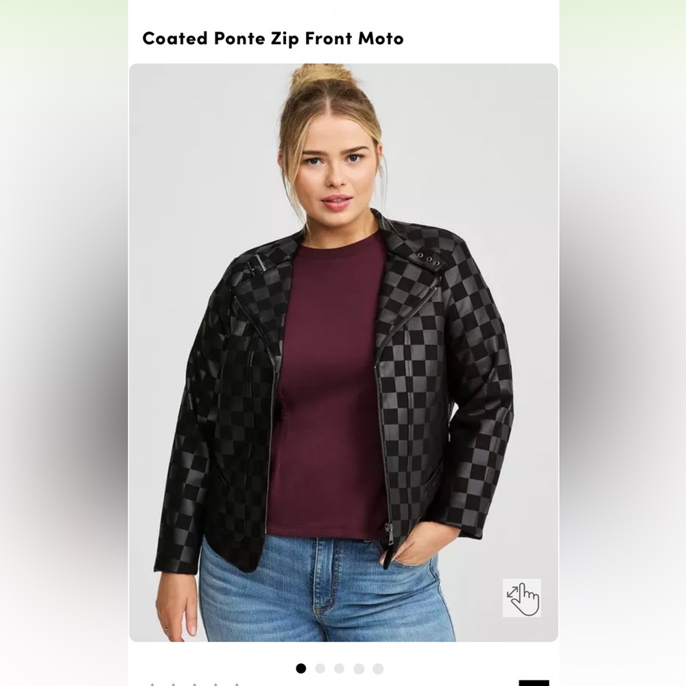 Checkered Black Moto Jacket